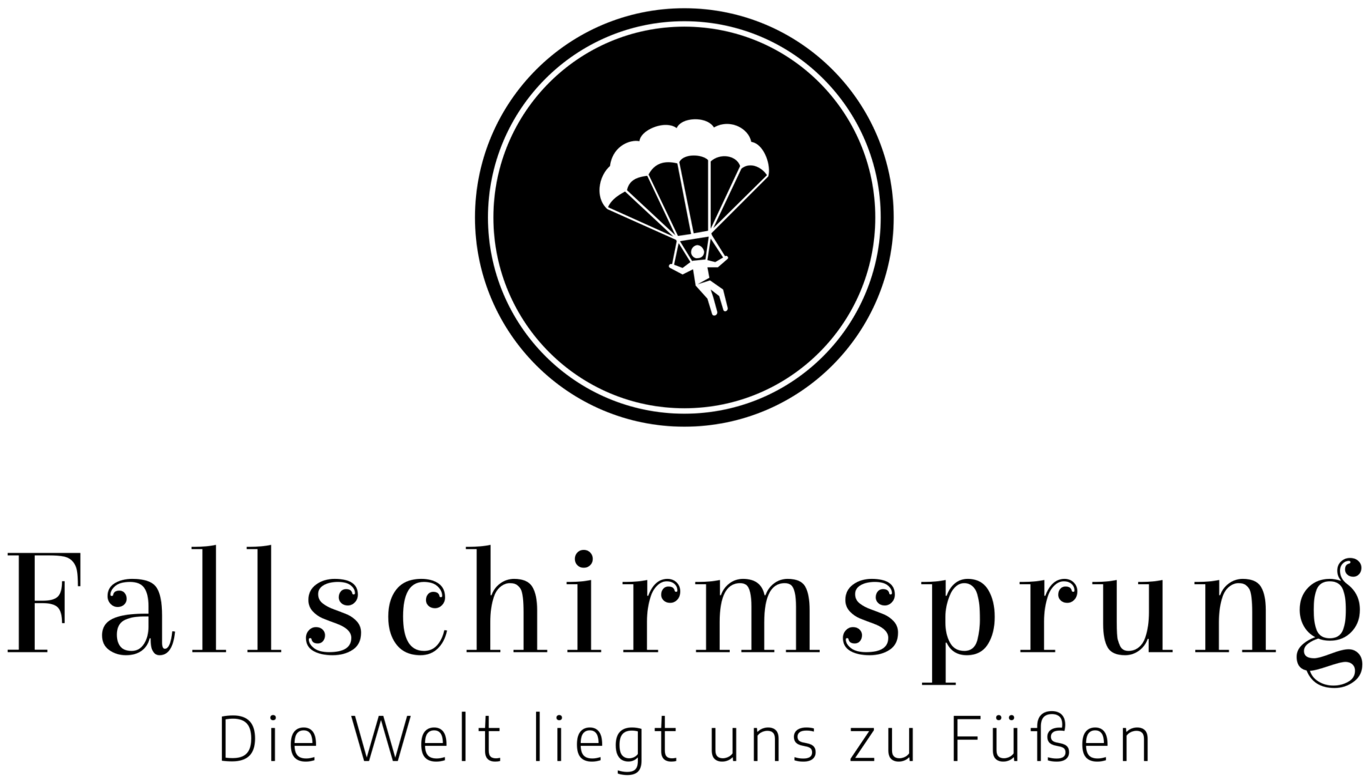 fallschirmsprung logo schwarz